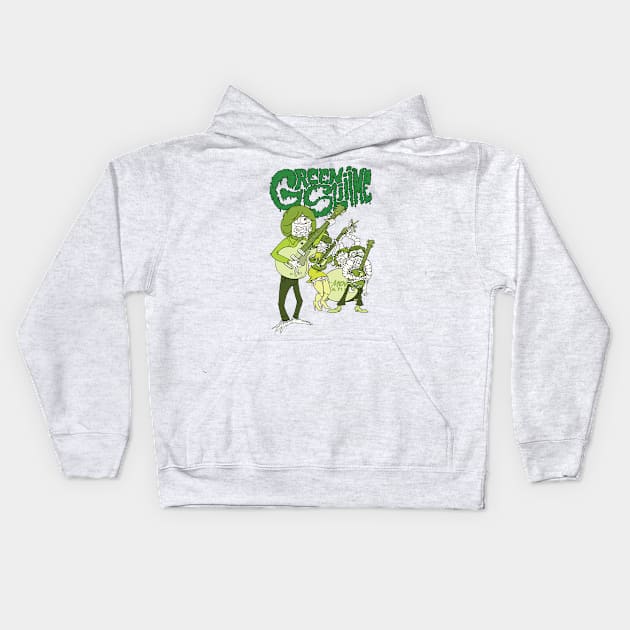 Green Slime Band Kids Hoodie by BMOVIEMANIA